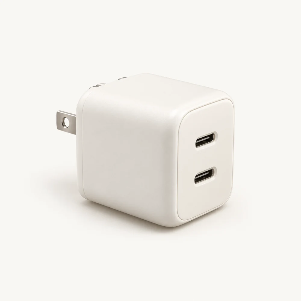 Compact ivory USB-C charger concept