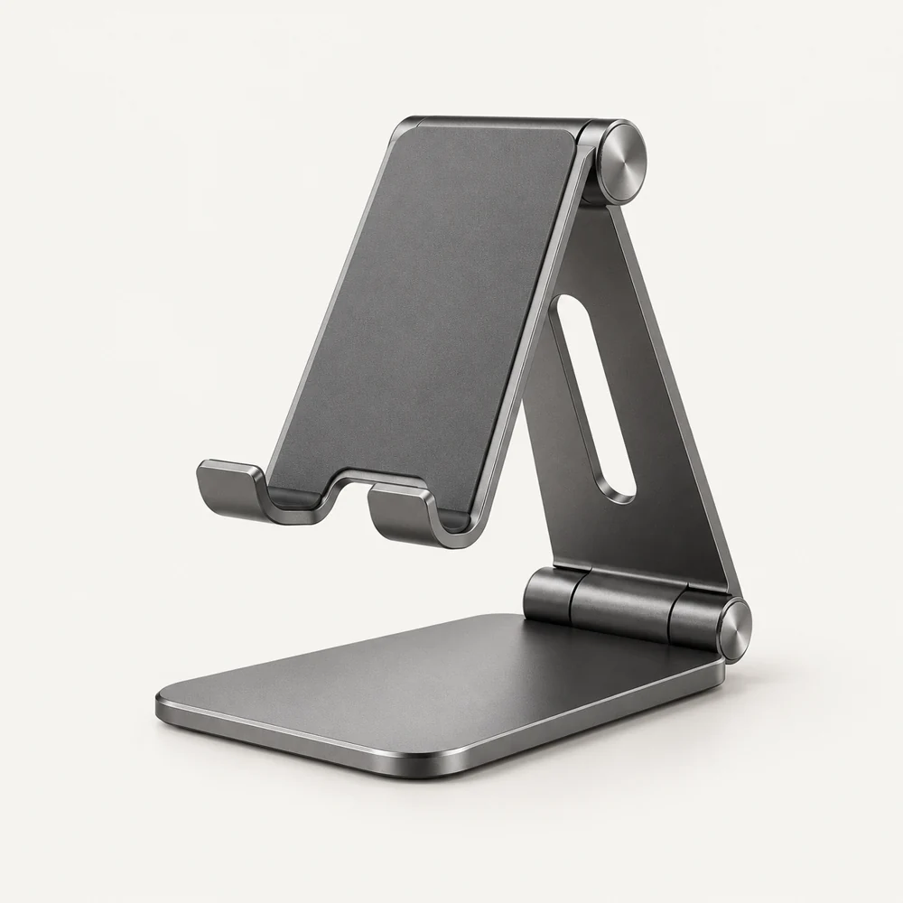 Graphite aluminum phone stand concept