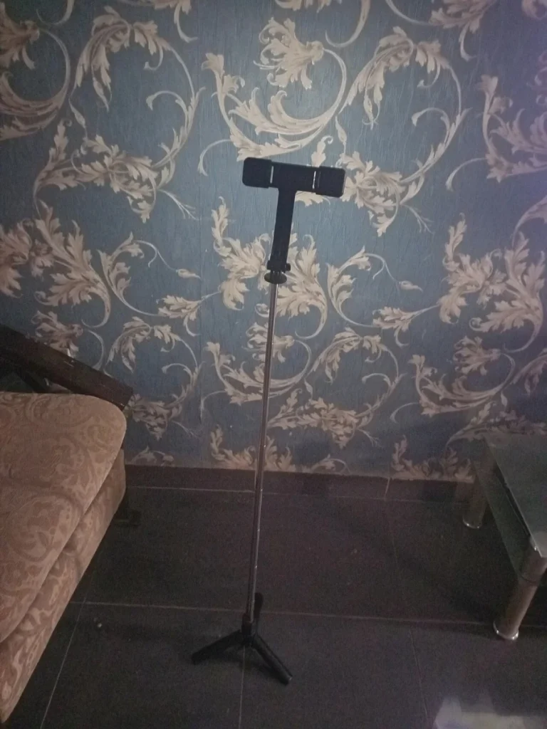 Reference photograph: Mini tripod and phone holder.jpg. Not verification of the exact planned product.