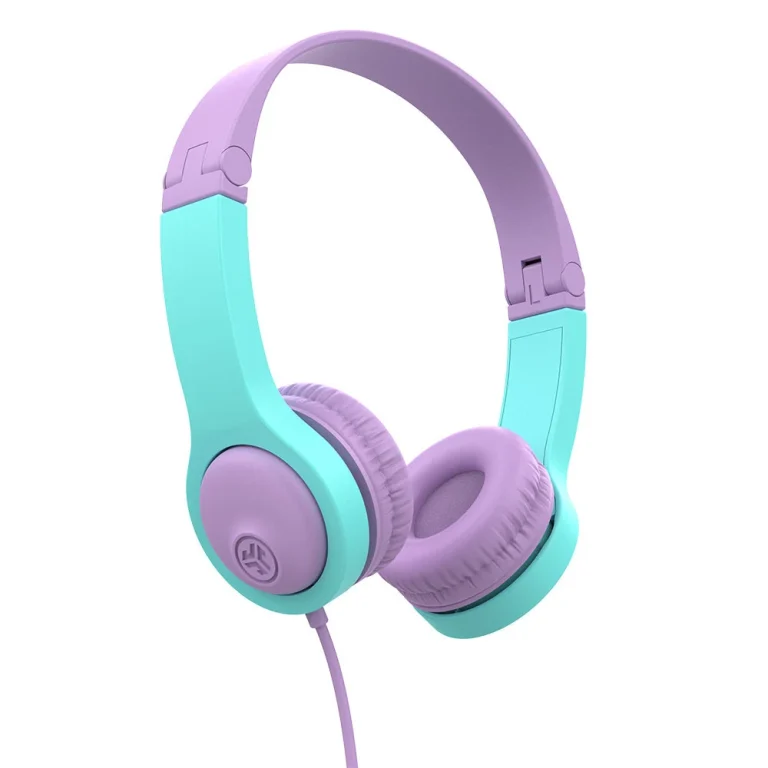 JLab JBuddies Folding Gen 2 Kids Headphones Pink/Teal — manufacturer product image, SKU HJBUDDIES2RPNK6