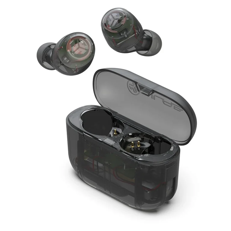 JLab GO Air POP True Wireless Earbuds Clear — manufacturer product image, SKU EBGAIRPOPRCLR124
