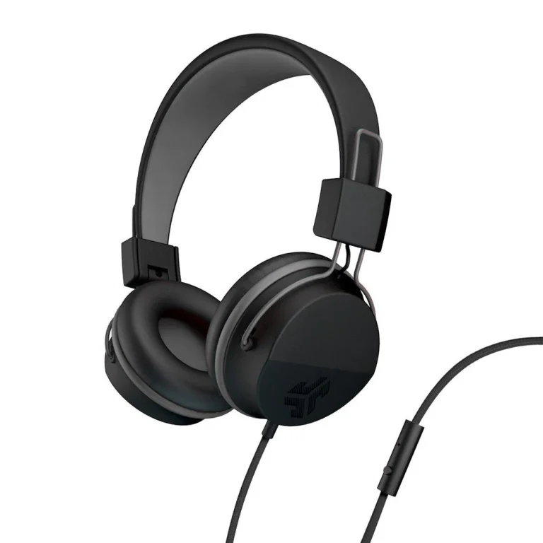 JLab Neon Wired On-Ear Headphones Black — manufacturer product image, SKU HNEONRBLK4