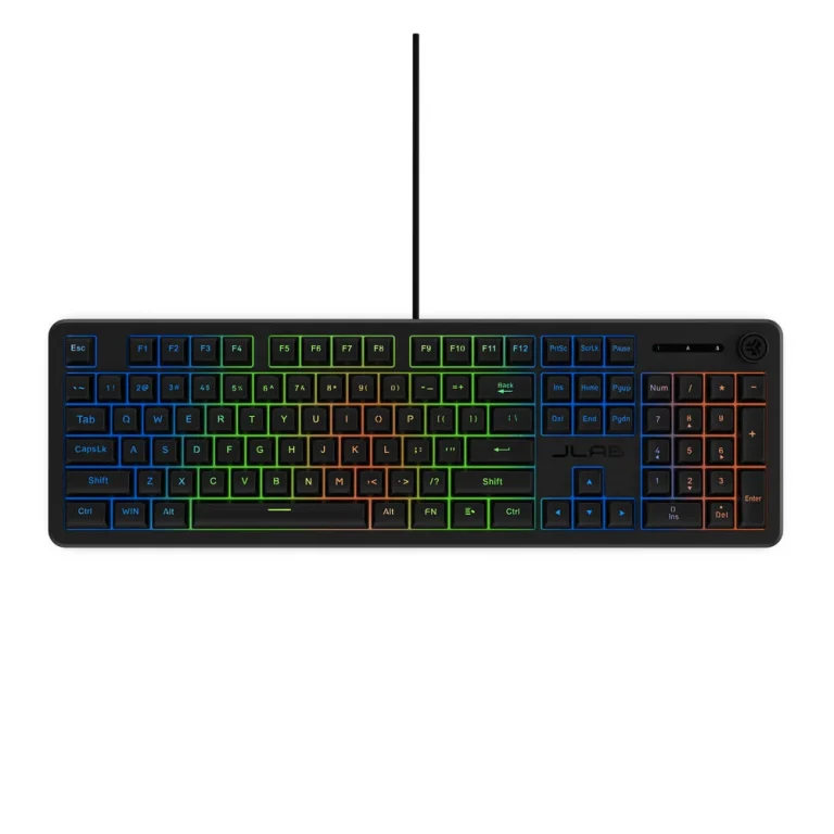 JLab Nightfall Full-Size Wired Gaming Keyboard Black — manufacturer product image, SKU KNFALLRBLK4