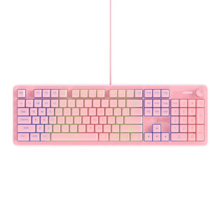 JLab Nightfall Full-Size Wired Gaming Keyboard Pink — manufacturer product image, SKU KNFALLRPNK4
