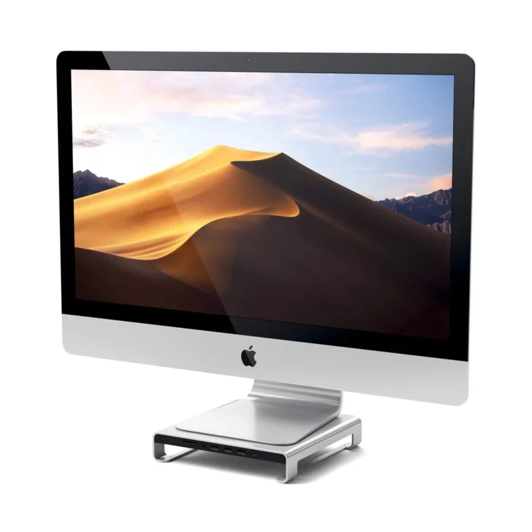 Satechi Type-C Aluminum Monitor Stand Hub for iMac — Silver — manufacturer product image, SKU ST-AMSHS