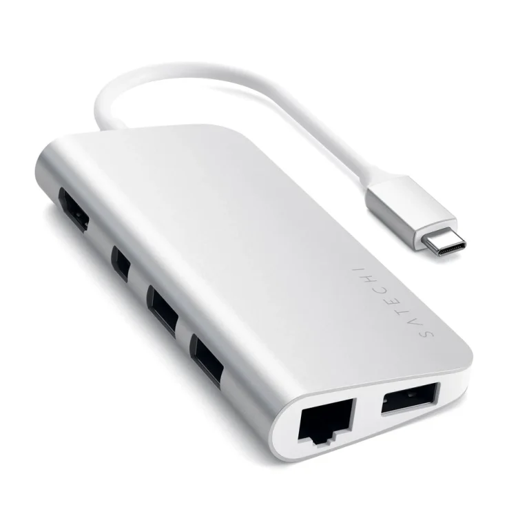 Satechi Type-C Multimedia Adapter — Silver — manufacturer product image, SKU ST-TCMM8PAS