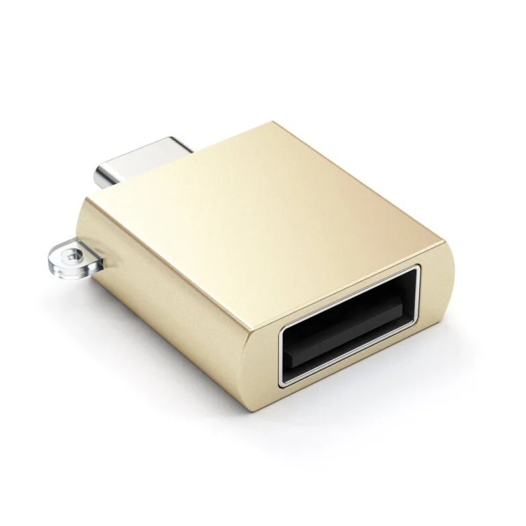 Satechi Aluminum USB-C to USB-A 3.0 Adapter — Gold — manufacturer product image, SKU ST-TCUAG
