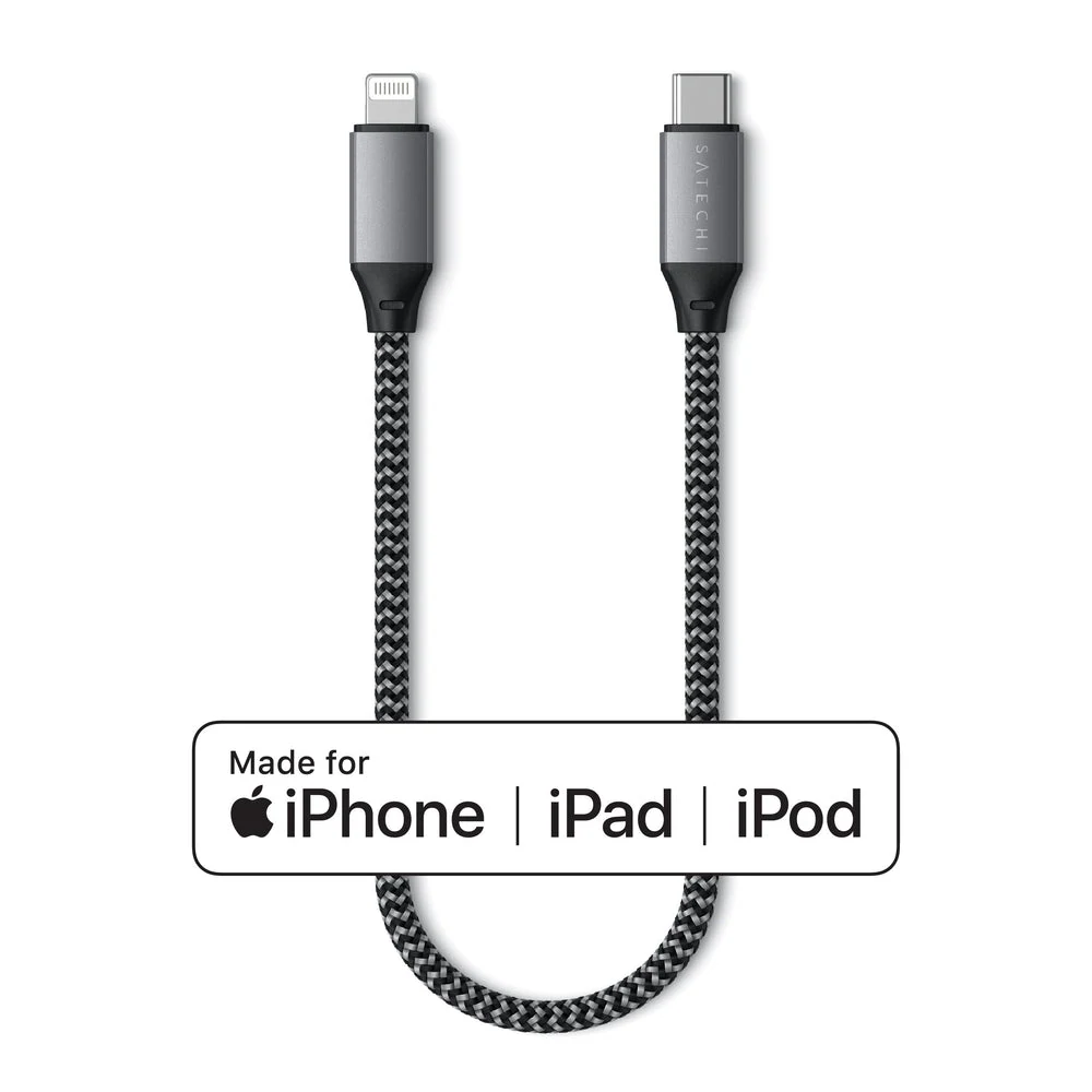 Satechi USB-C to Lightning Cable - 10 Inches — manufacturer product image, SKU ST-TCL10M