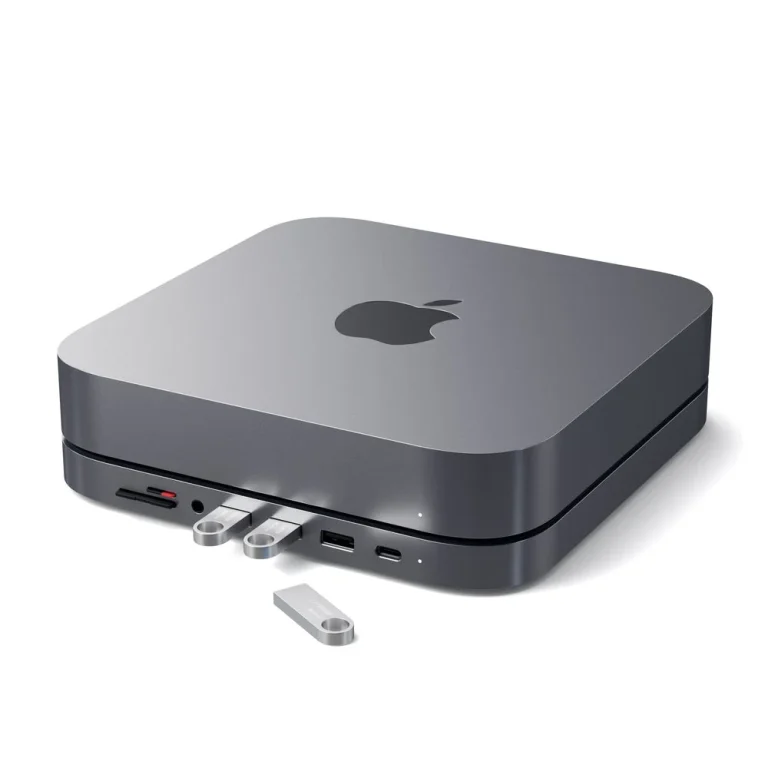 Satechi Type-C Aluminum Stand & Hub for Mac Mini — Space Gray — manufacturer product image, SKU ST-ABHFM