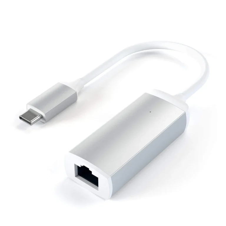 Satechi Type-C Gigabit Ethernet Adapter — Silver — manufacturer product image, SKU ST-TCENS