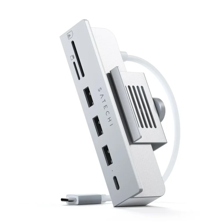 Satechi USB-C Clamp Hub for 24-inch iMac — Silver — manufacturer product image, SKU ST-UCICHS