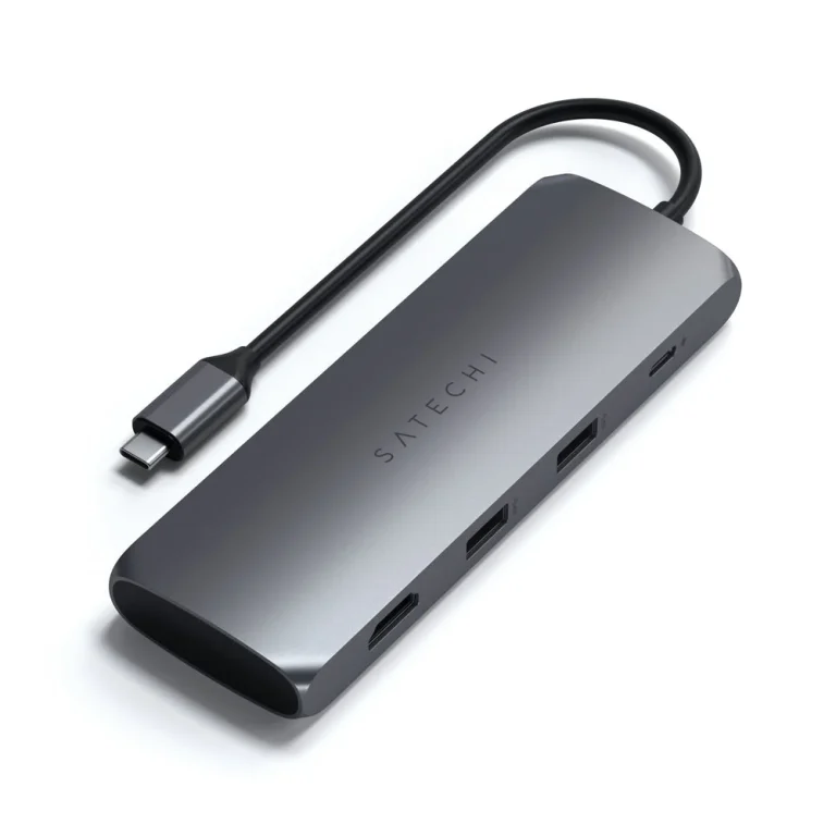 Satechi USB-C Hybrid Multiport Adapter — Space Gray — manufacturer product image, SKU ST-UCHSEM