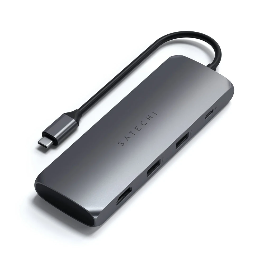 Satechi USB-C Hybrid Multiport Adapter — Space Gray — manufacturer product image, SKU ST-UCHSEM