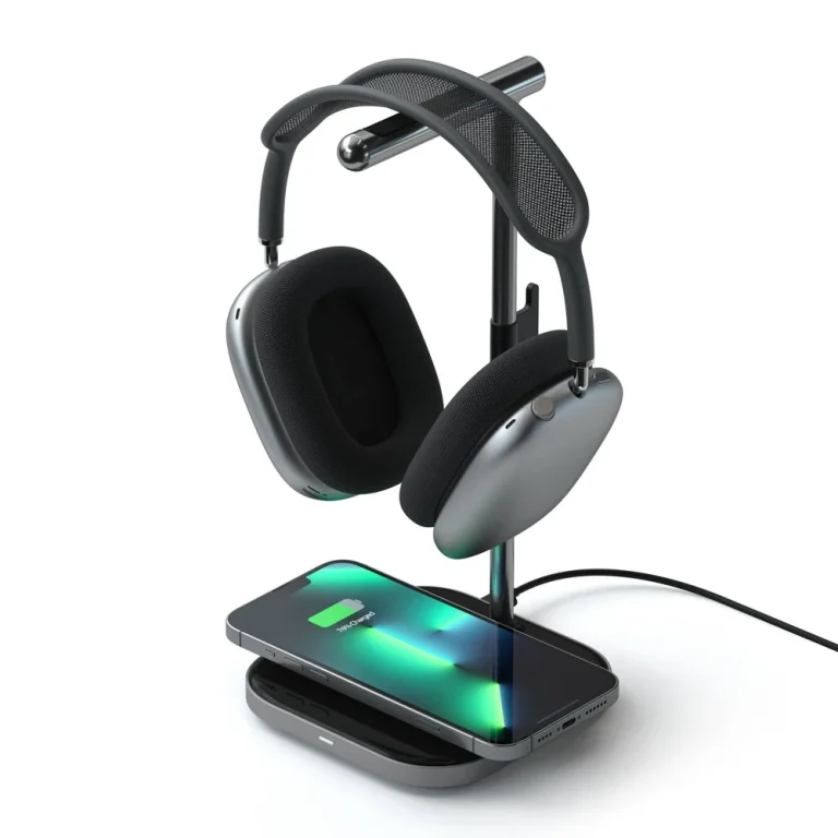 Satechi 2-in-1 Headphone Stand with Wireless Charger — manufacturer product image, SKU ST-UCHSMCM