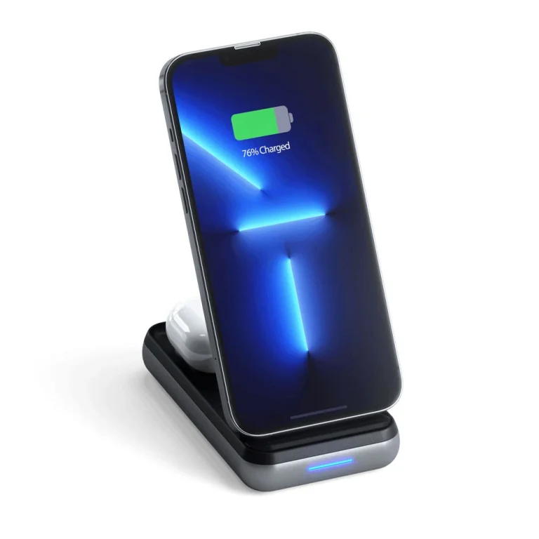 Satechi Duo Wireless Charger Power Stand — manufacturer product image, SKU ST-UCDWPBSM