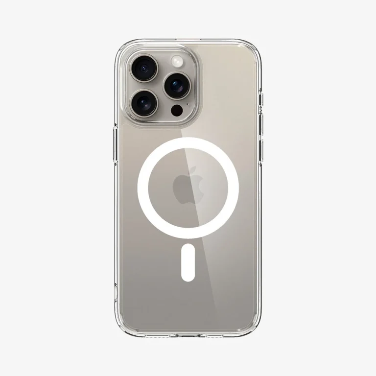 Spigen Ultra Hybrid (Mag Fit) Case for iPhone 15 Pro Max — White — manufacturer product image, SKU ACS06576