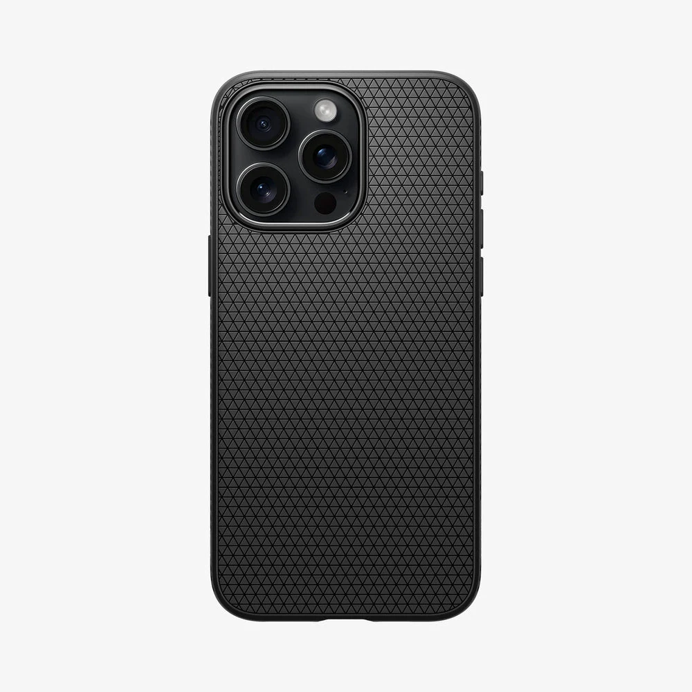Spigen Liquid Air Case for iPhone 15 Pro Max — Matte Black — manufacturer product image, SKU ACS06562