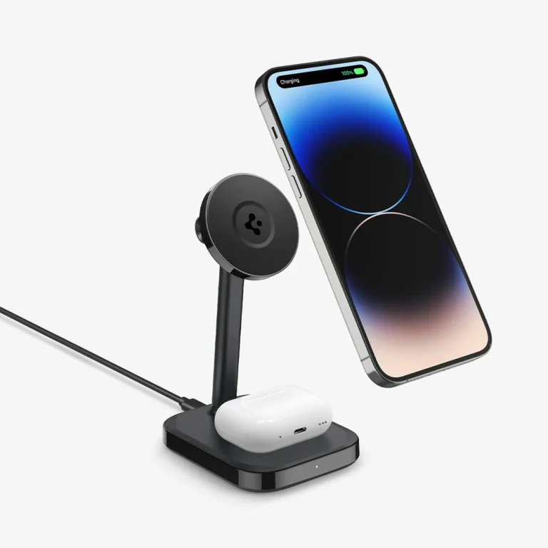 Spigen ArcField™ Magnetic Wireless Charger Stand | PF2100 (Mag Fit) — Black — manufacturer product image, SKU ACH05439