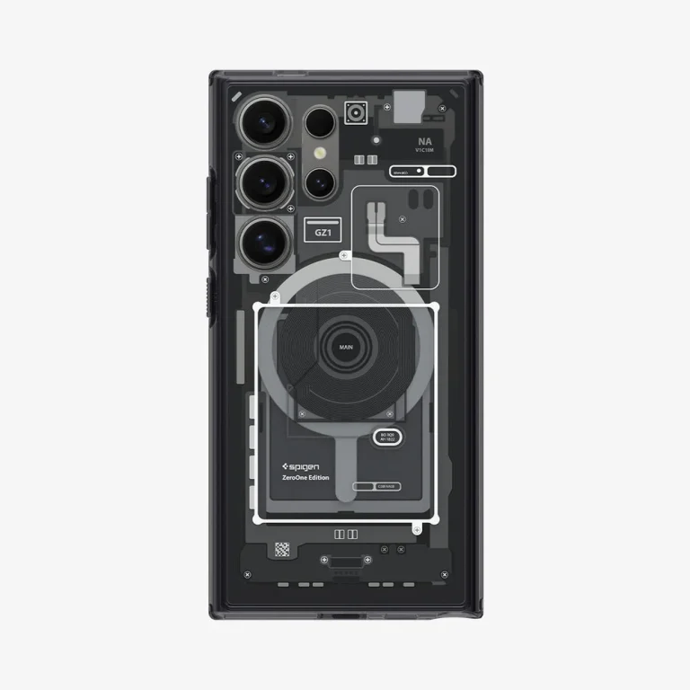 Spigen Ultra Hybrid Metal Ring Zero One (Mag Fit) Case for Galaxy S24 Ultra — manufacturer product image, SKU ACS07298