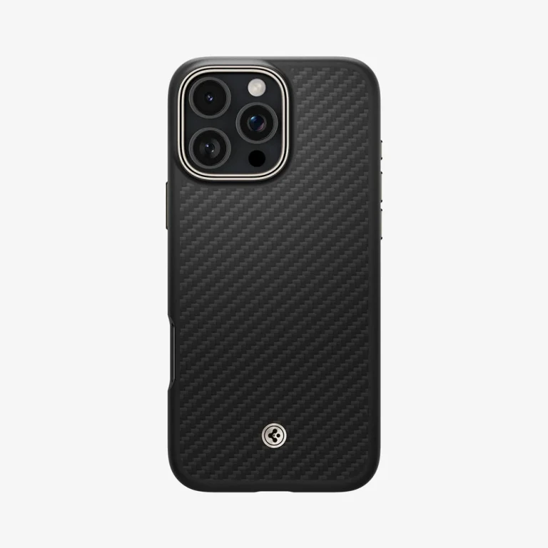 Spigen Enzo Aramid (Mag Fit) Case for iPhone 16 Pro Max — Black Natural — manufacturer product image, SKU ACS08501