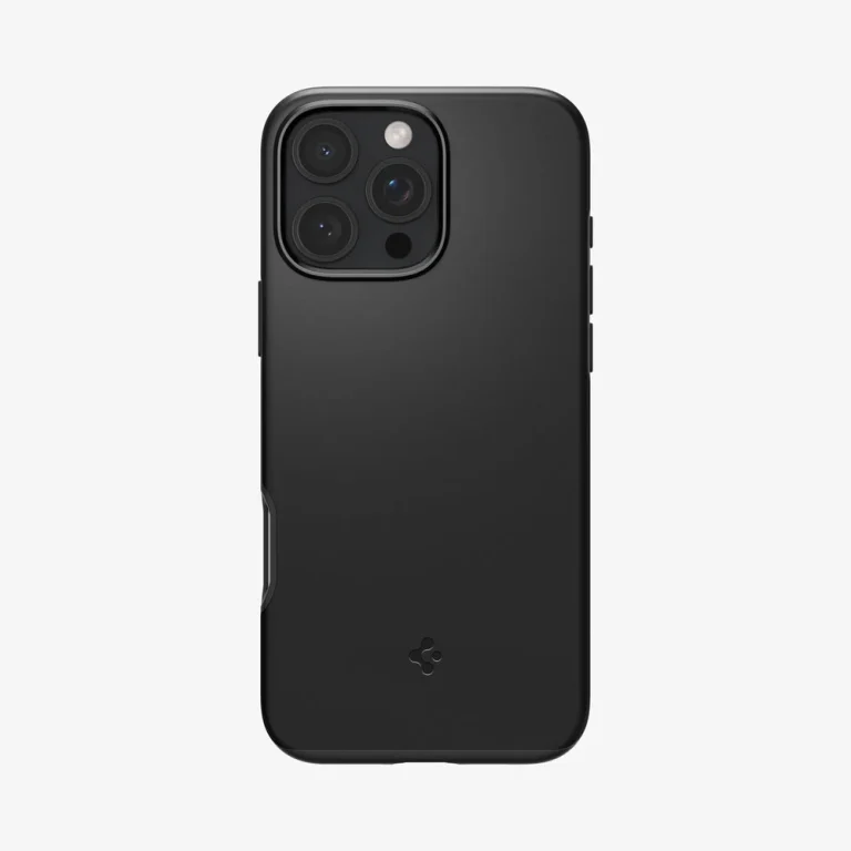 Spigen Thin Fit (Mag Fit) Case for iPhone 16 Pro Max — Black — manufacturer product image, SKU ACS07978