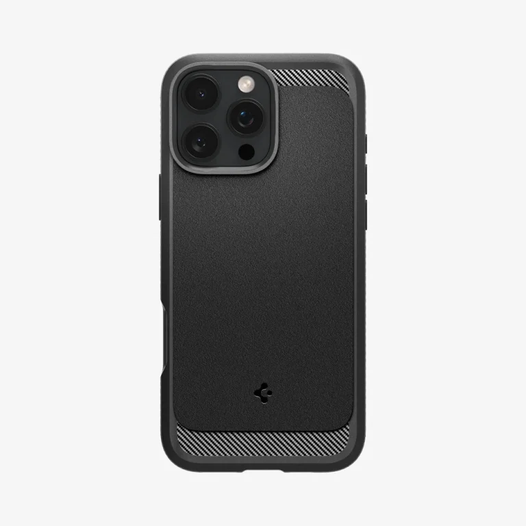 Spigen Rugged Armor (Mag Fit) Case for iPhone 16 Pro Max — Matte Black — manufacturer product image, SKU ACS07986