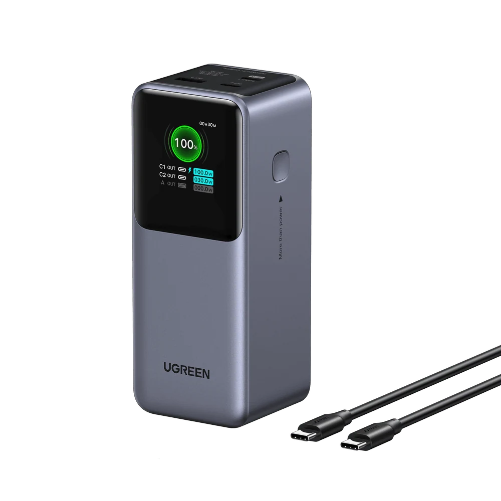 UGREEN Nexode Power Bank 20000mAh 130W with Smart Digital Display — manufacturer product image, SKU 35524