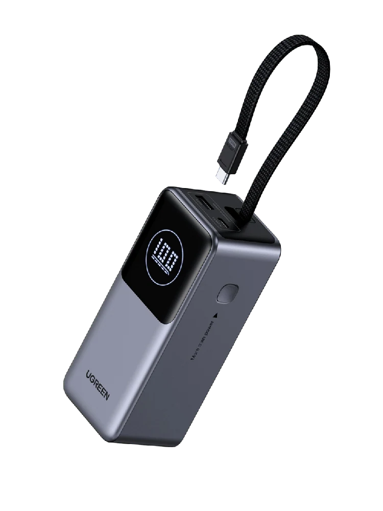UGREEN Nexode Power Bank 20000mAh 130W with Built-in USB-C Cable — manufacturer product image, SKU 55365