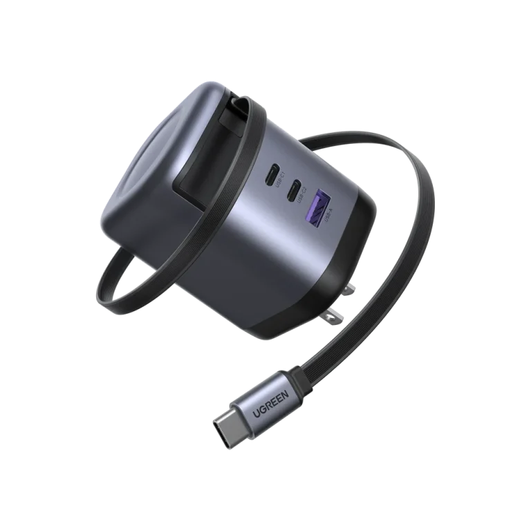 UGREEN Nexode 100W Charger with Retractable USB-C Cable — manufacturer product image, SKU 65585