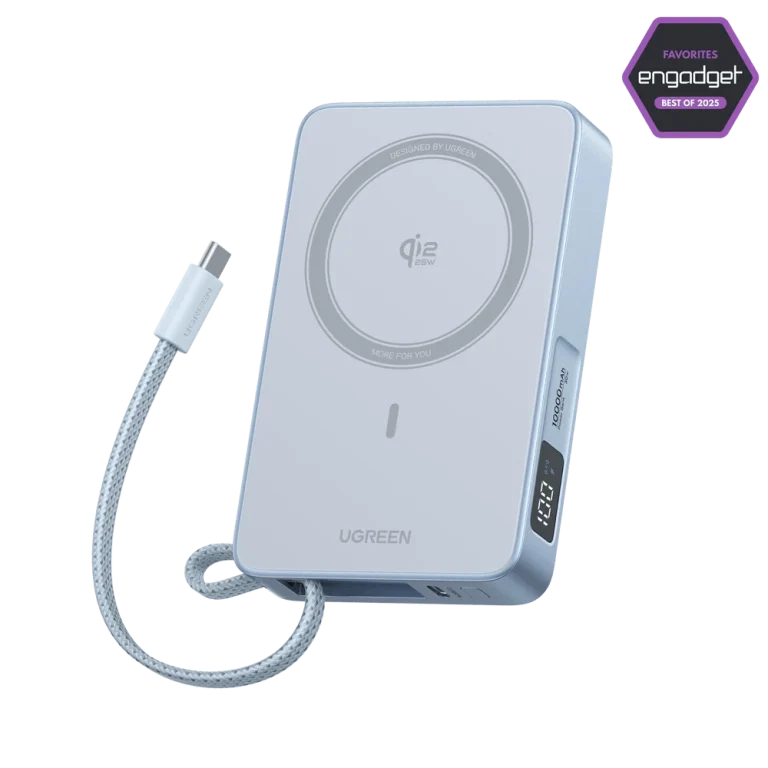 UGREEN MagFlow Magnetic Wireless Power Bank 10000mAh Qi2 25W — manufacturer product image, SKU 65958