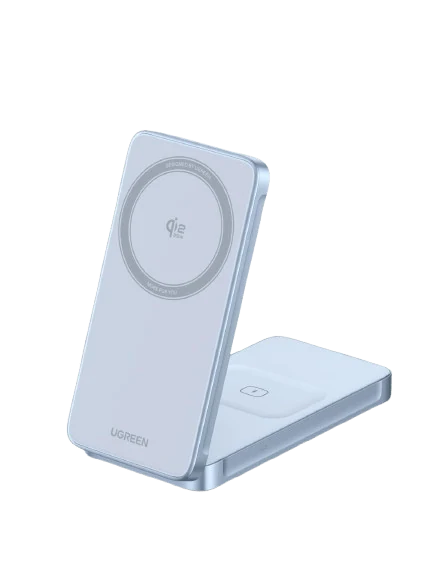 UGREEN MagFlow 2-in-1 Magnetic Wireless Charger 25W (MagSafe compatible) — manufacturer product image, SKU 55963